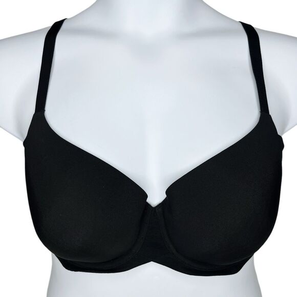 Wacoal Ultimate Side Smoother T-Shirt Bra sz 38C * Underwire Black Mesh Sides - Picture 1 of 4